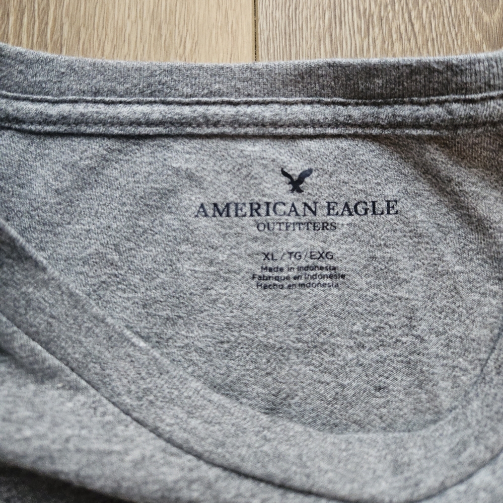 American Eagle Men's Basic Soft Solid Gray Crew N… - image 5
